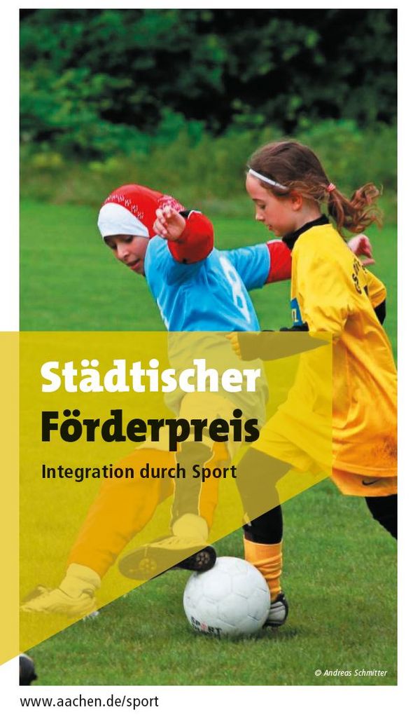 Screenshot Flyer Förderpreis Integration durch Sport | (c) Stadt Aachen