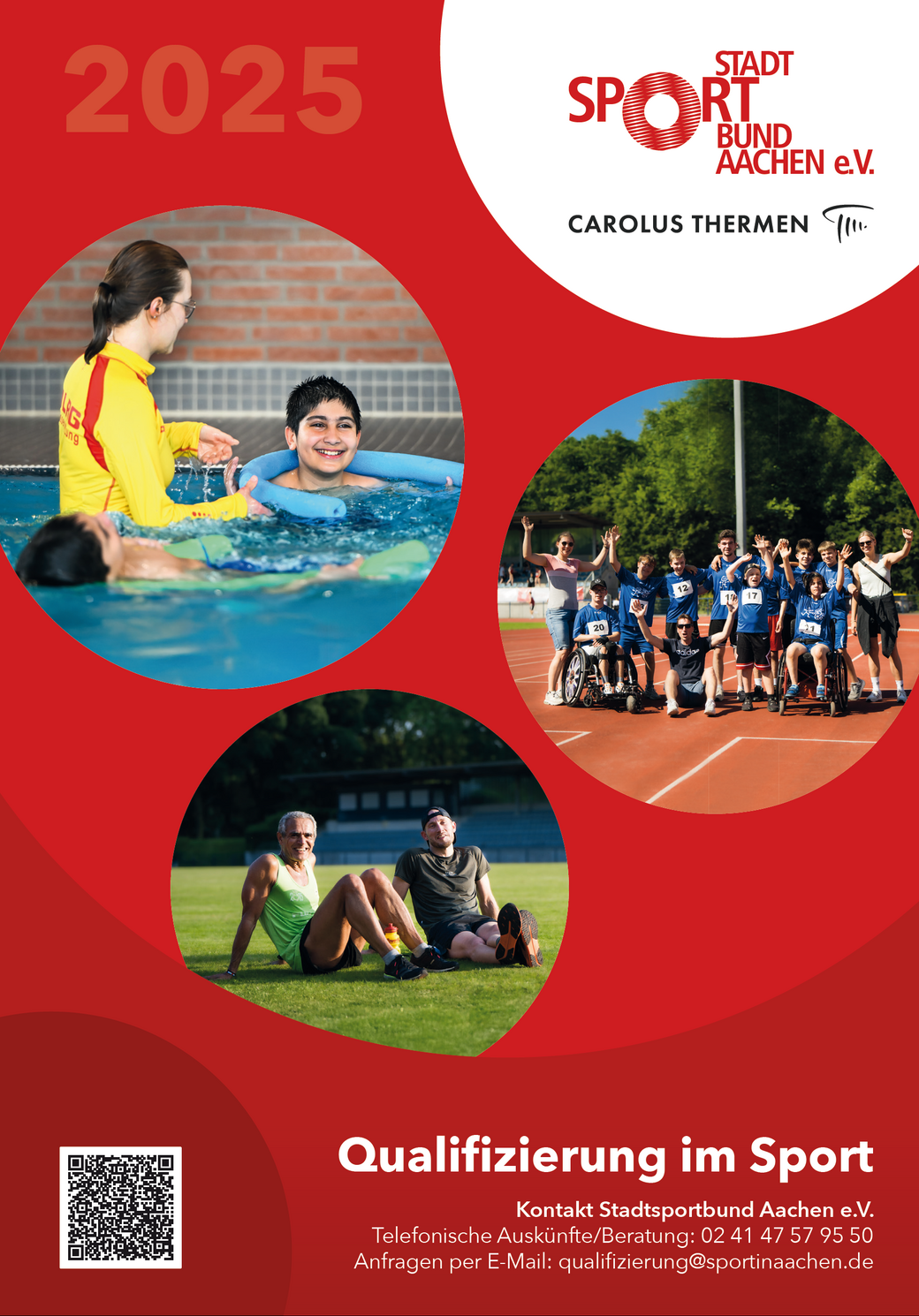 Titelseite der Broschüre Aus- und Fortbildungen 2025 | (c) Stadtsportbund Aachen e.V.